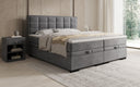 Lit boxspring Alessia avec rangement en Velours