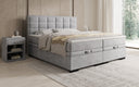 Lit boxspring Alessia avec rangement en Velours