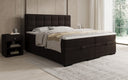 Lit boxspring Alessia avec rangement en Peluche Bouclé