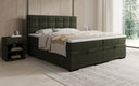 Lit boxspring Alessia avec rangement en Peluche Bouclé