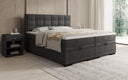 Lit boxspring Alessia avec rangement en Peluche Bouclé