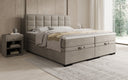 Lit boxspring Alessia avec rangement en Velours