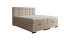 Lit boxspring Alessia avec rangement en Peluche Bouclé