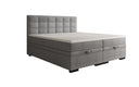Lit boxspring Alessia avec rangement en Peluche Bouclé