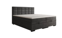 Lit boxspring Alessia avec rangement en Peluche Bouclé