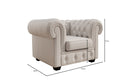 Ensemble de canapés Chesterfield Royal 3+2+1 en cuir véritable