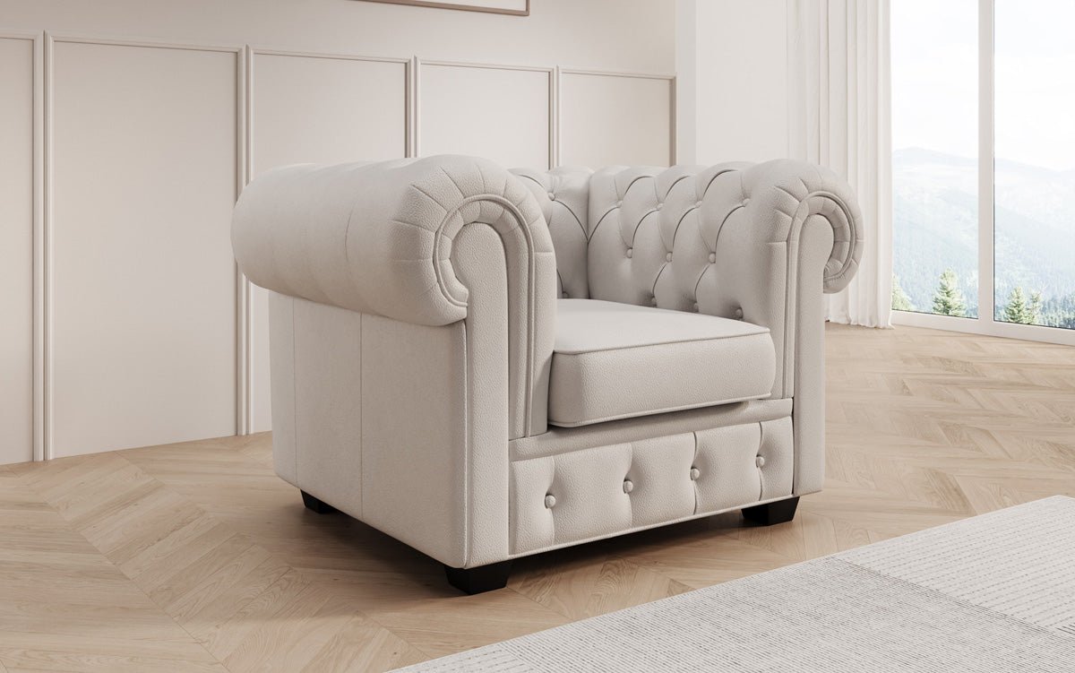 Ensemble de canapés Chesterfield Royal 3+2+1 en cuir véritable
