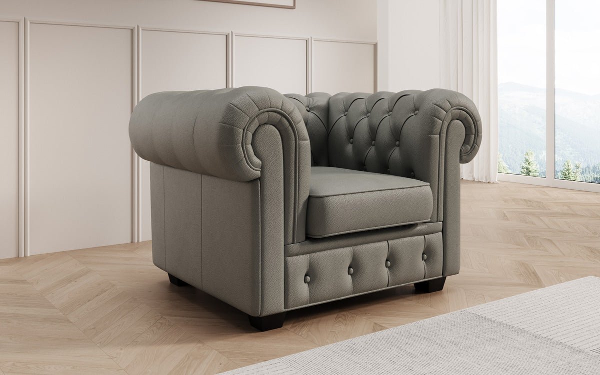 Ensemble de canapés Chesterfield Royal 3+2+1 en cuir véritable