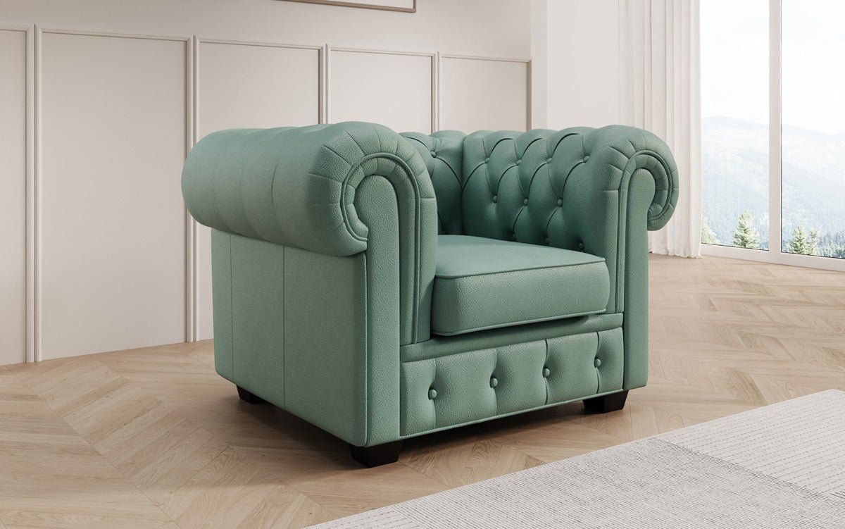 Ensemble de canapés Chesterfield Royal 3+2+1 en cuir véritable