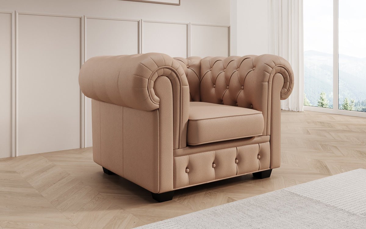 Ensemble de canapés Chesterfield Royal 3+2+1 en cuir véritable