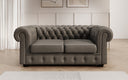Canapé Chesterfield 2 places Royal en cuir véritable