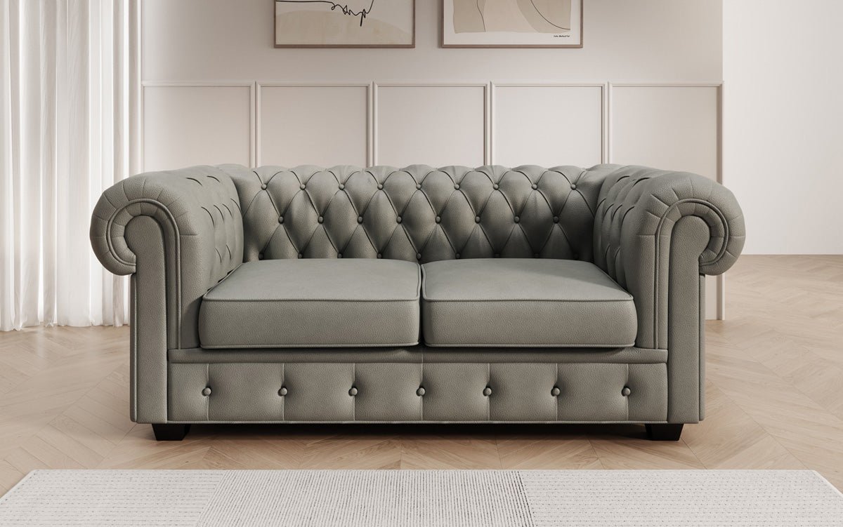 Canapé Chesterfield 2 places Royal en cuir véritable