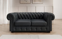 Canapé Chesterfield 2 places Royal en cuir véritable