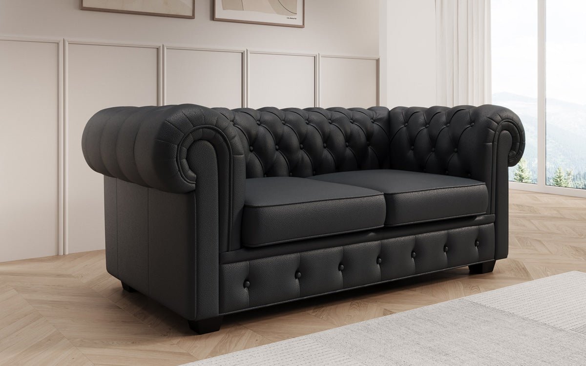 Ensemble de canapés Chesterfield Royal 3+2+1 en cuir véritable