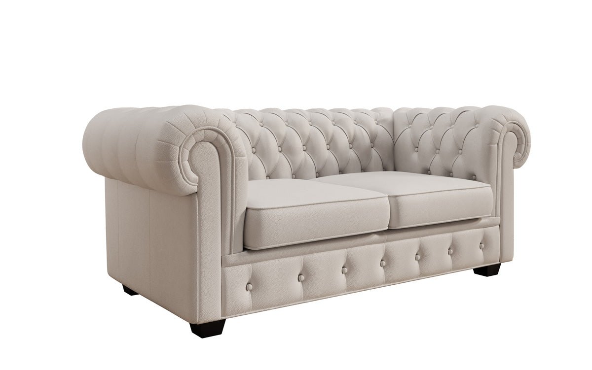 Canapé Chesterfield 2 places Royal en cuir véritable