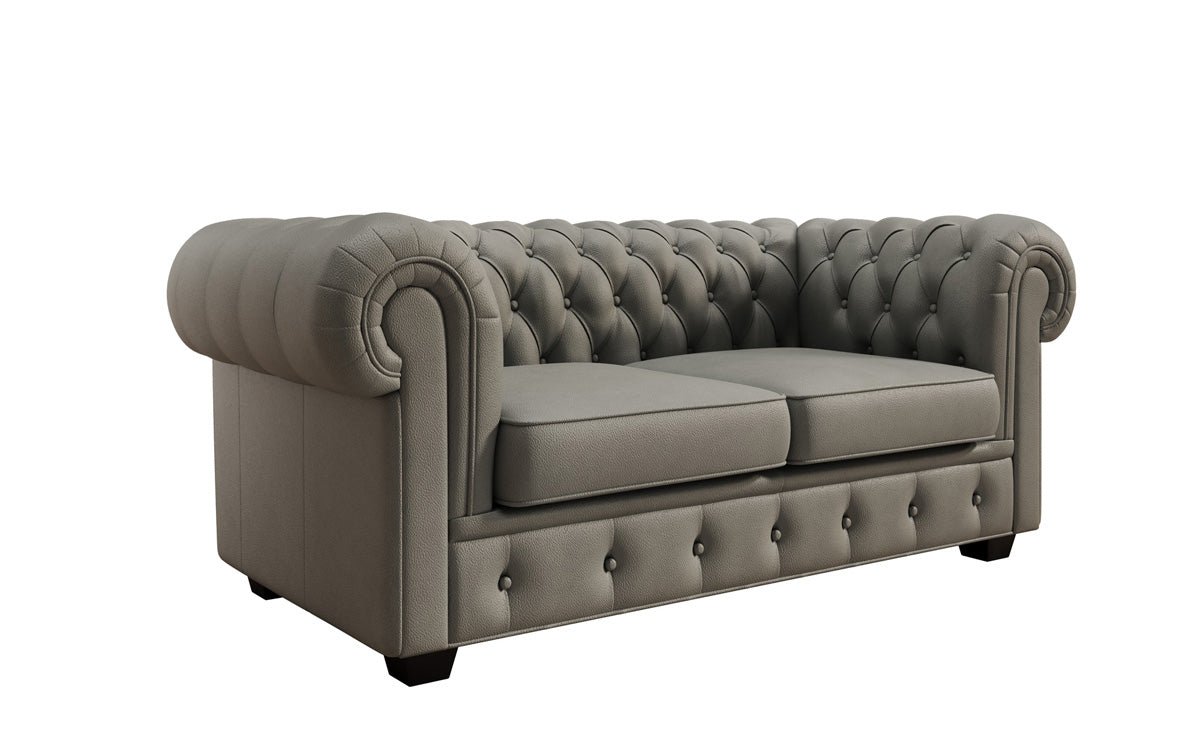 Canapé Chesterfield 2 places Royal en cuir véritable