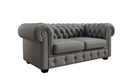 Canapé Chesterfield 2 places Royal en cuir véritable