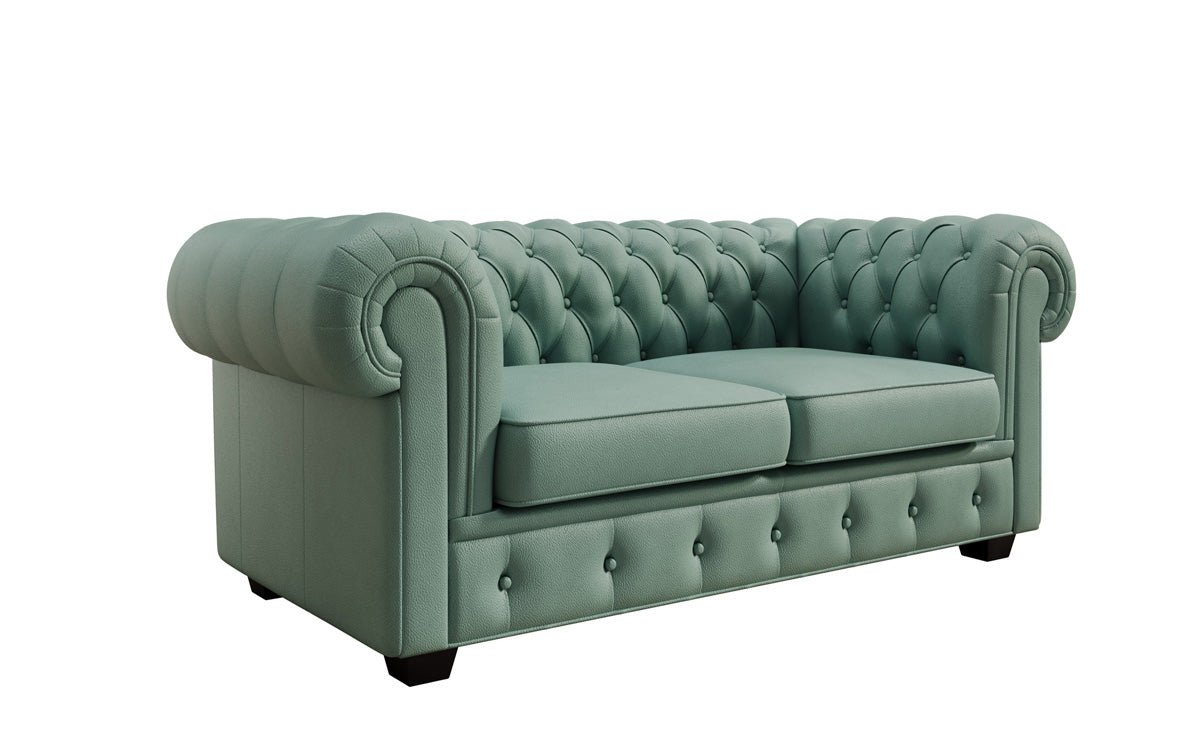 Canapé Chesterfield 2 places Royal en cuir véritable