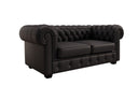 Canapé Chesterfield 2 places Royal en cuir véritable