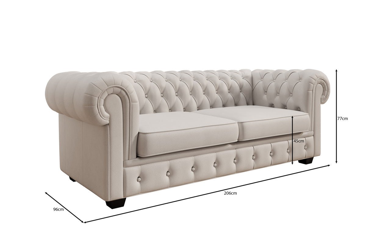 Ensemble de canapés Chesterfield Royal 3+2+1 en cuir véritable