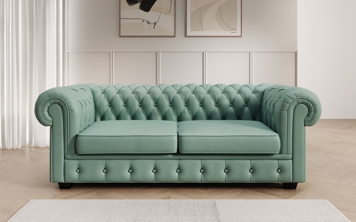 Canapé Chesterfield 3 places Royal en cuir véritable