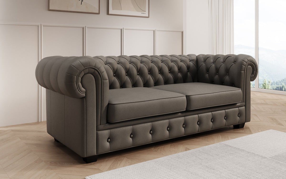 Ensemble de canapés Chesterfield Royal 3+2+1 en cuir véritable