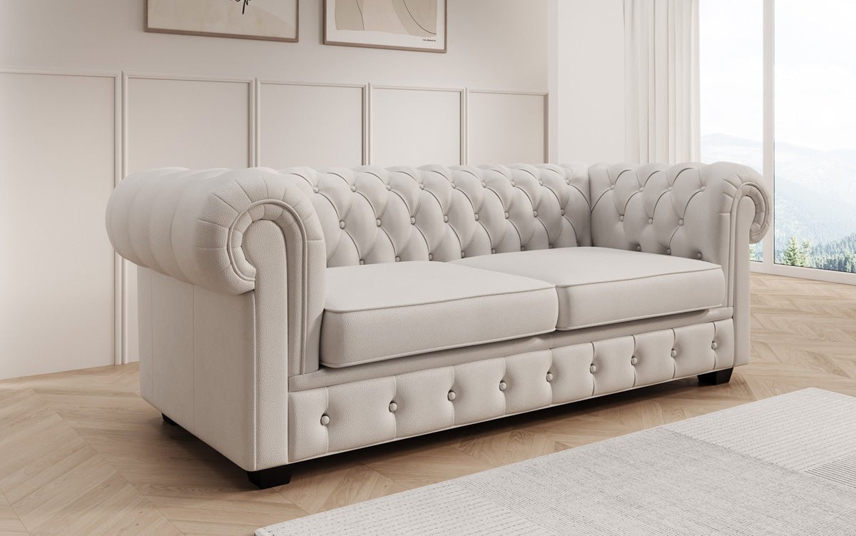 Ensemble de canapés Chesterfield Royal 3+2+1 en cuir véritable