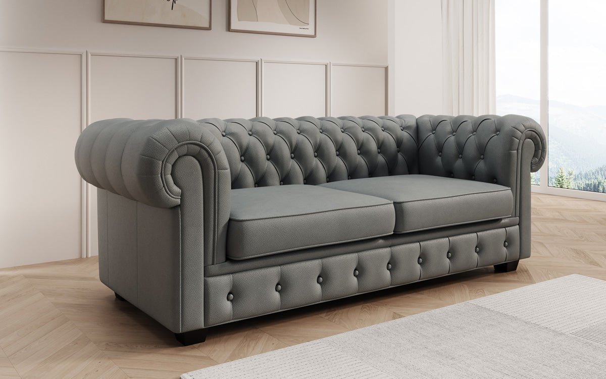 Ensemble de canapés Chesterfield Royal 3+2+1 en cuir véritable