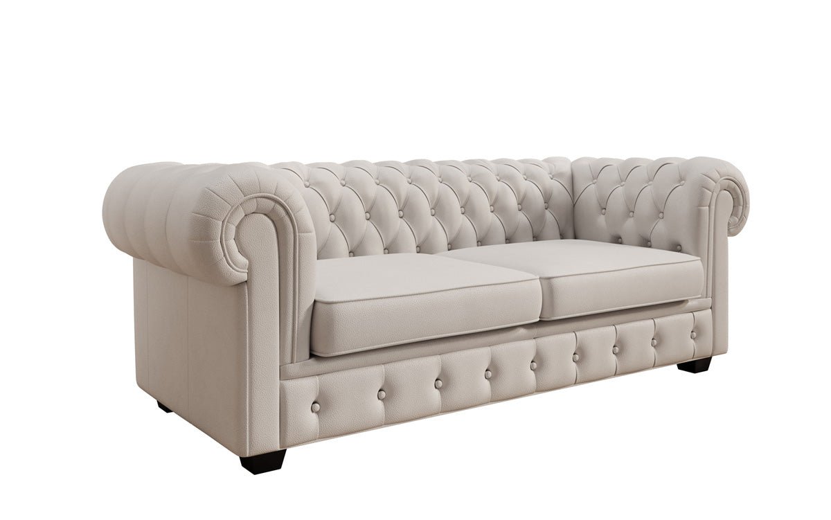Canapé Chesterfield 3 places Royal en cuir véritable