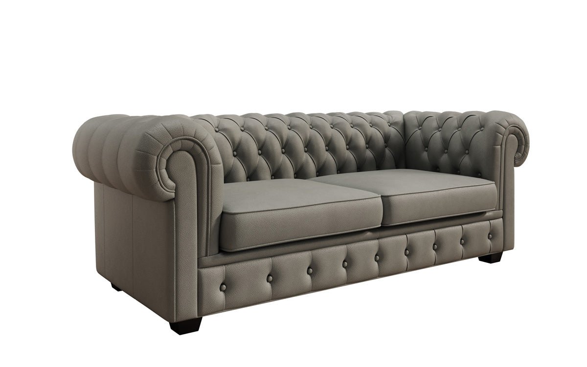 Canapé Chesterfield 3 places Royal en cuir véritable