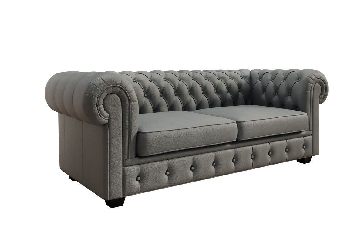 Canapé Chesterfield 3 places Royal en cuir véritable