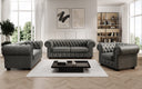 Canapé Chesterfield 2 places Royal en cuir véritable