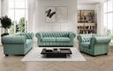 Canapé Chesterfield 2 places Royal en cuir véritable