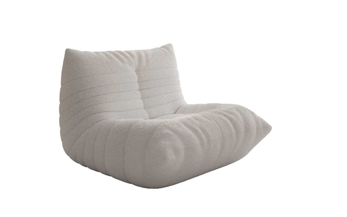 Fauteuil canapé design Calmo en Peluche Bouclé