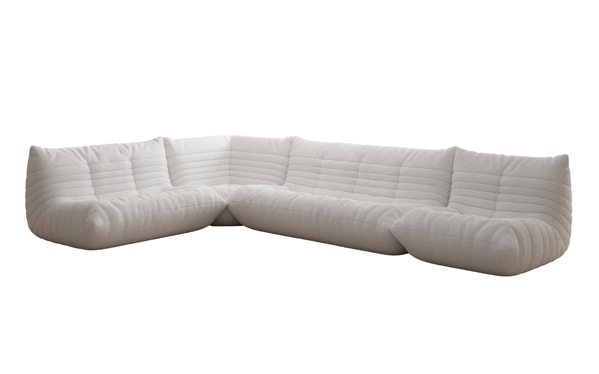 Canapé design Wohnlandschaft Calmo en Peluche Bouclé