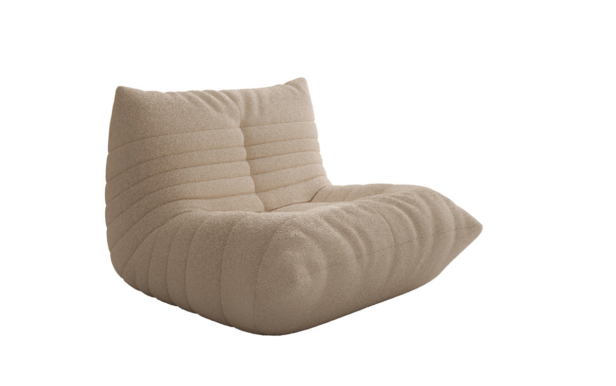 Fauteuil canapé design Calmo en Peluche Bouclé