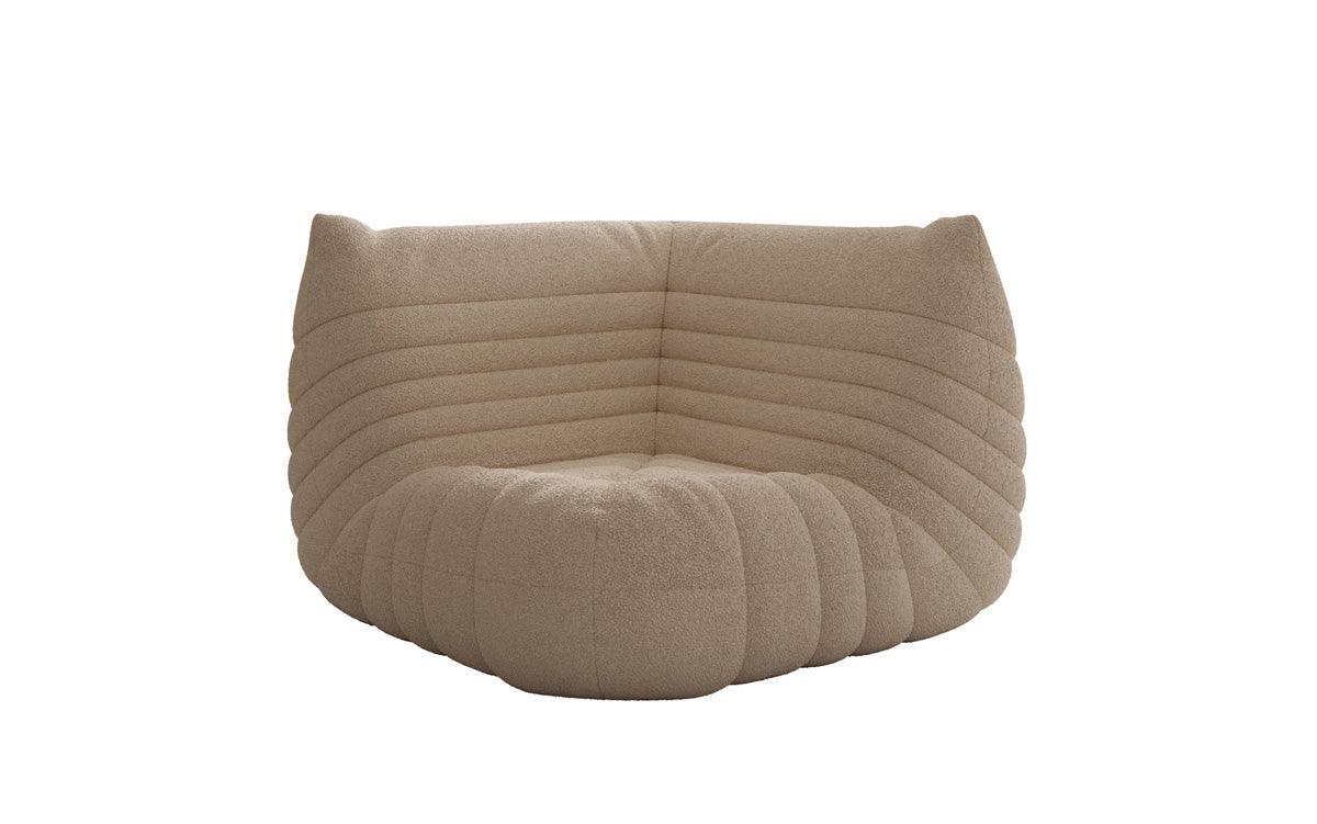 Fauteuil canapé Eckmodul Calmo en Peluche Bouclé