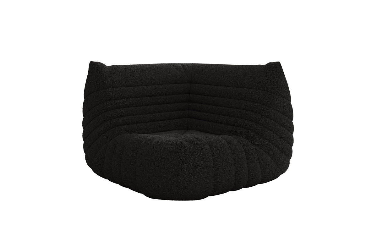 Fauteuil canapé Eckmodul Calmo en Peluche Bouclé