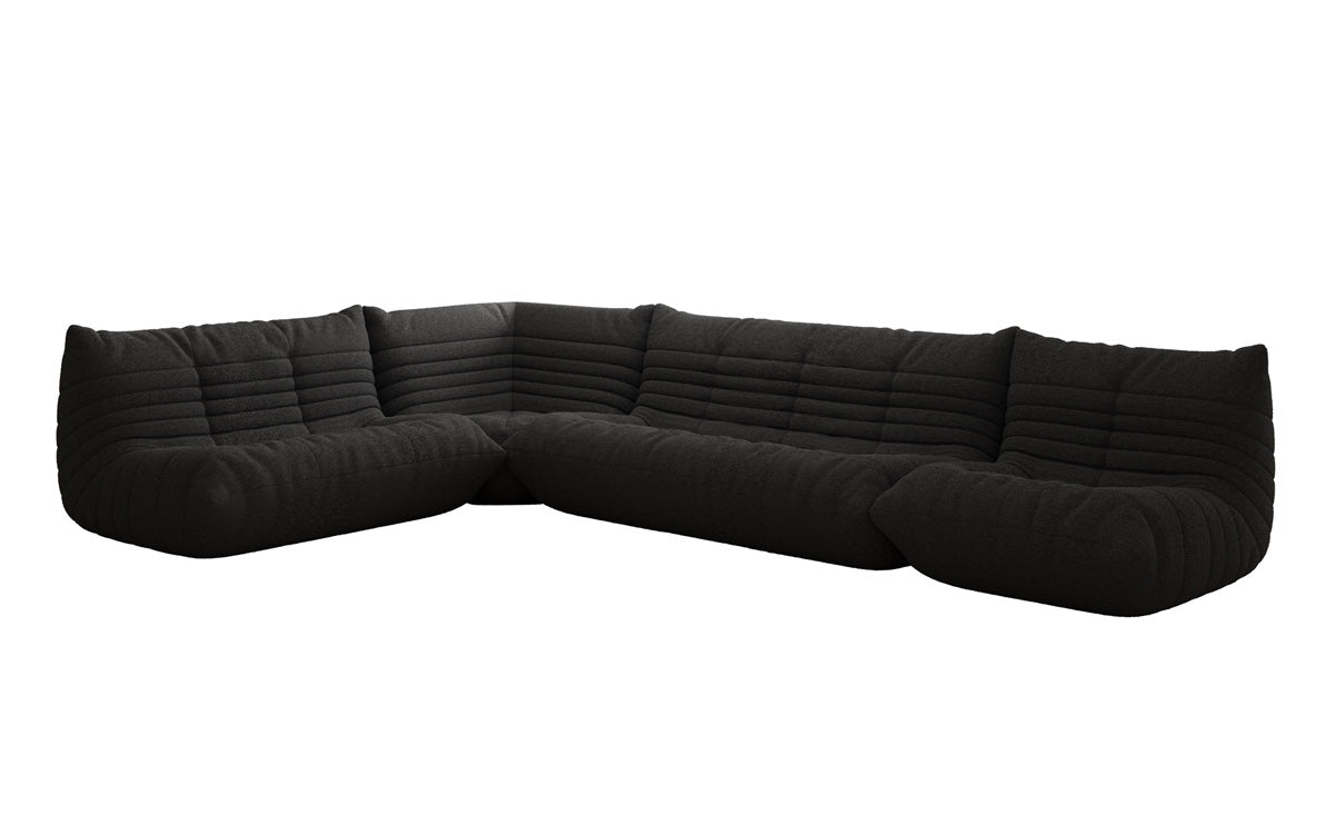 Canapé design Wohnlandschaft Calmo en Peluche Bouclé