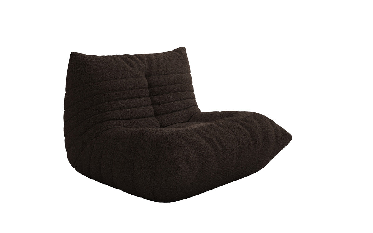 Fauteuil canapé design Calmo en Peluche Bouclé