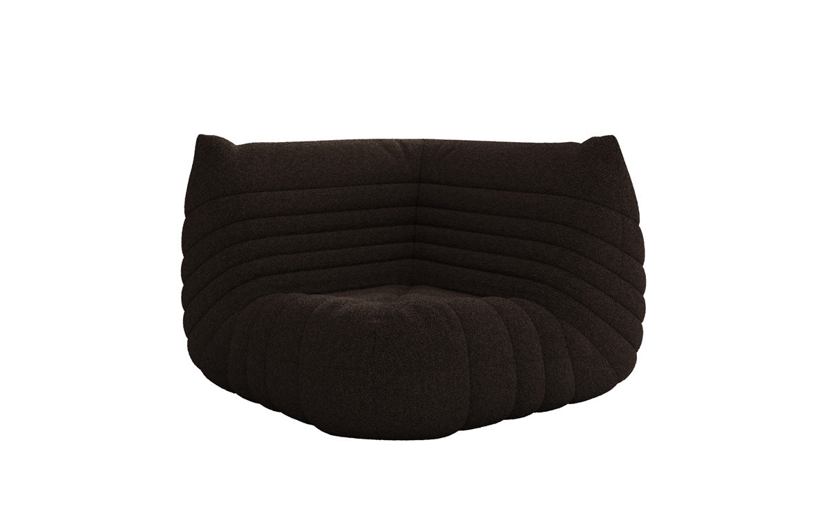 Fauteuil canapé Eckmodul Calmo en Peluche Bouclé
