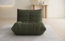Designer Sofa-Sessel Calmo in Teddy Bouclé