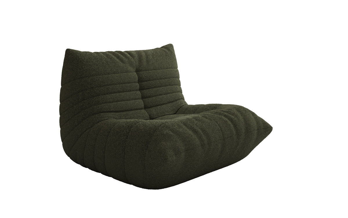 Fauteuil canapé design Calmo en Peluche Bouclé