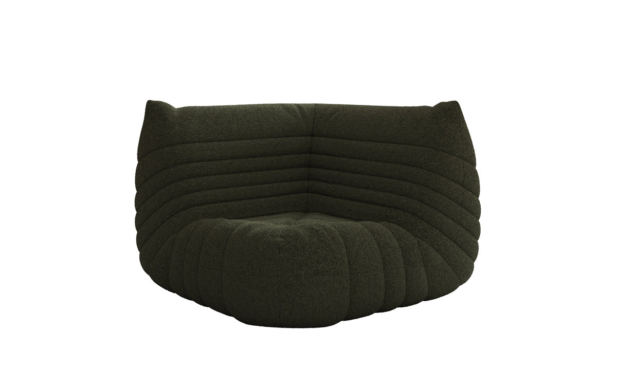 Fauteuil canapé Eckmodul Calmo en Peluche Bouclé