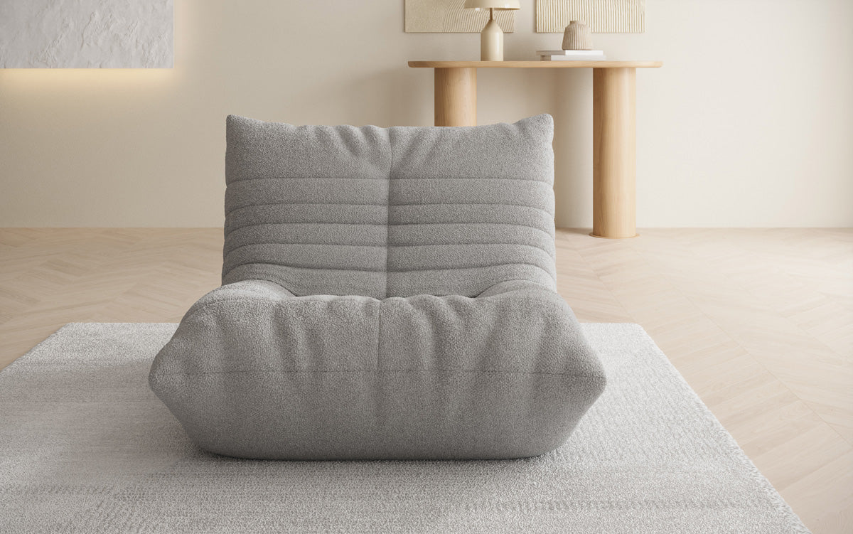 Fauteuil canapé design Calmo en Peluche Bouclé