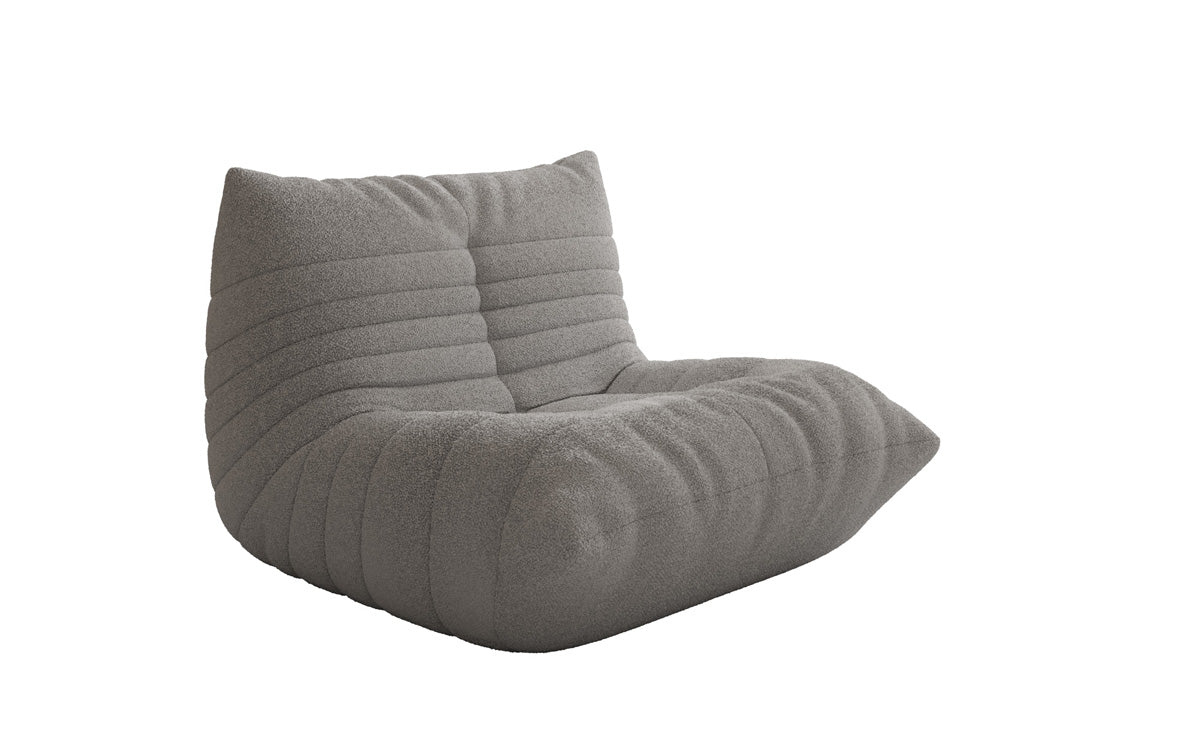 Fauteuil canapé design Calmo en Peluche Bouclé