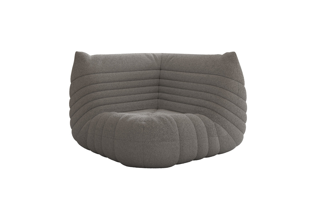 Fauteuil canapé Eckmodul Calmo en Peluche Bouclé