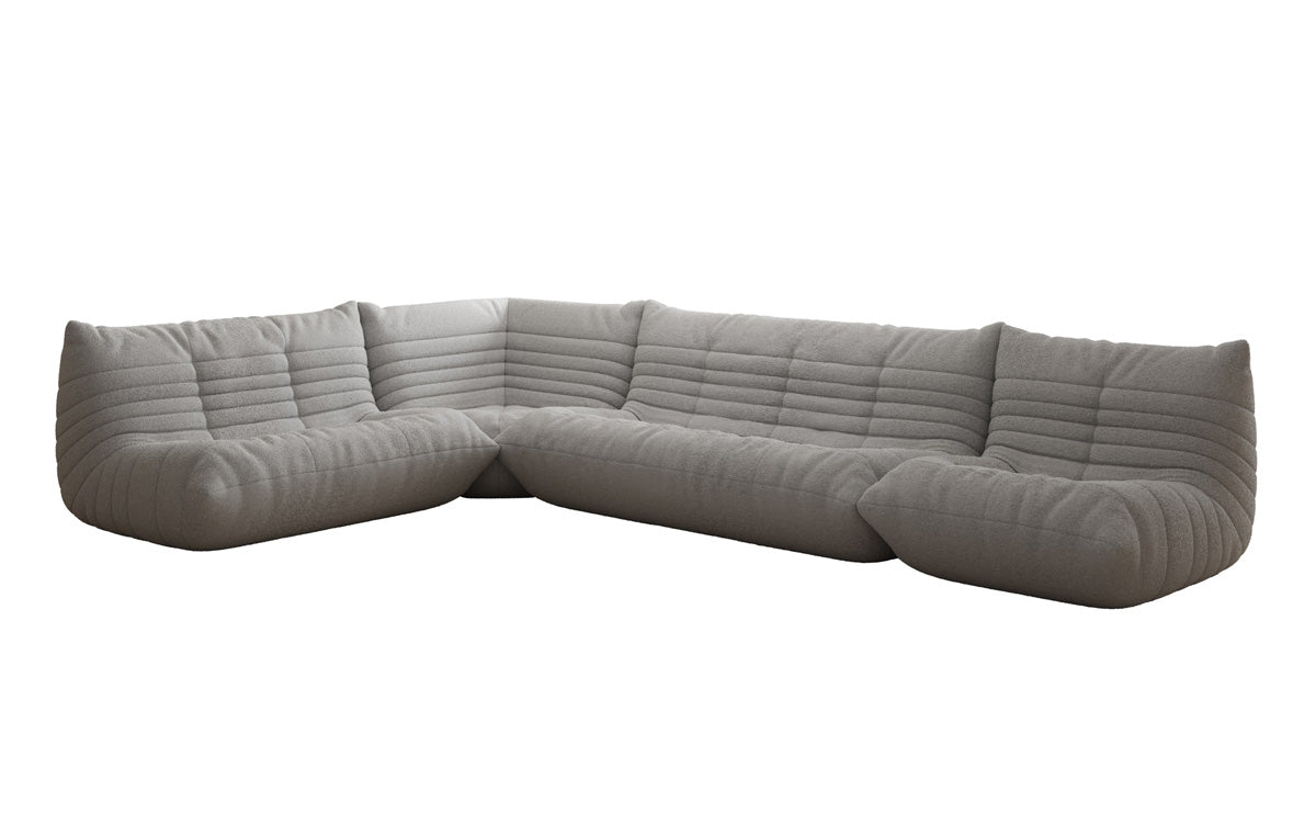 Canapé design Wohnlandschaft Calmo en Peluche Bouclé