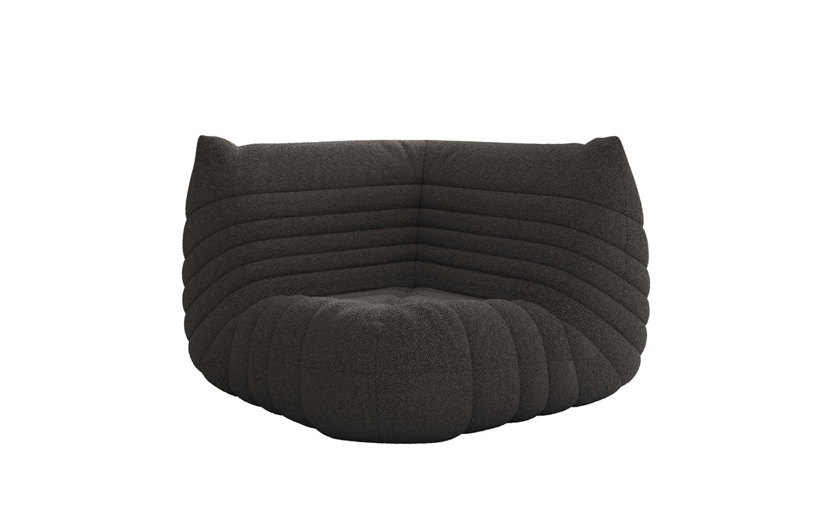 Fauteuil canapé Eckmodul Calmo en Peluche Bouclé