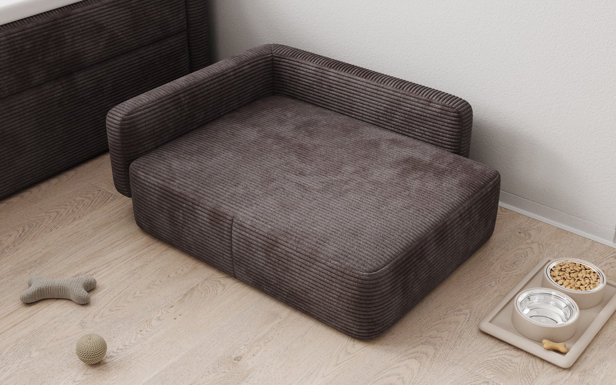 Lit pour chien BelloCouch 80 × 60 cm en Côtelé